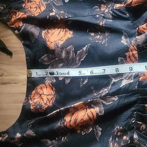 Vintage 50s 60s Autumn Print Floral Dress S - Picture 12 of 13